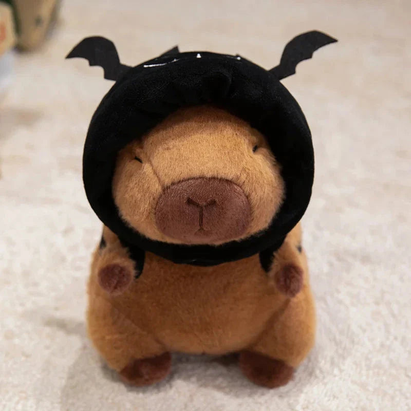 Cute Halloween Pumpkin Hat Bat Capybara Plush