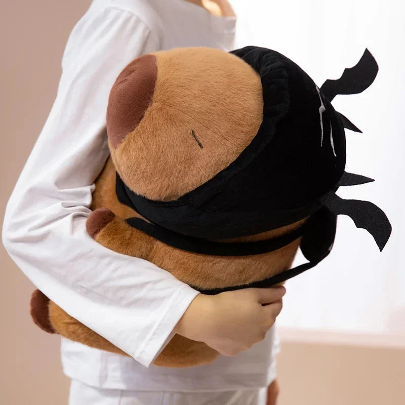 Cute Halloween Pumpkin Hat Bat Capybara Plush