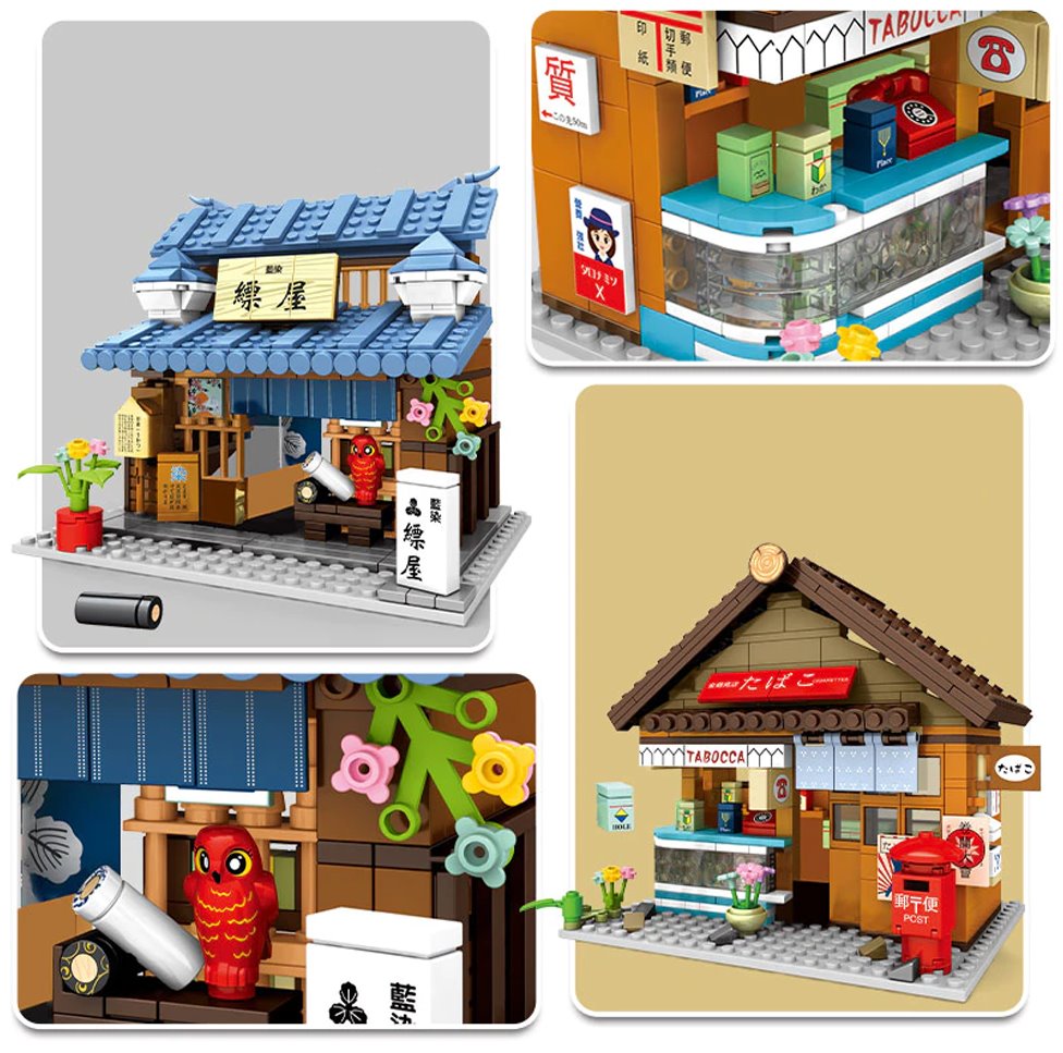 Shirakawa-go Dori Street Japanese Stores Building Sets - Limited Stock