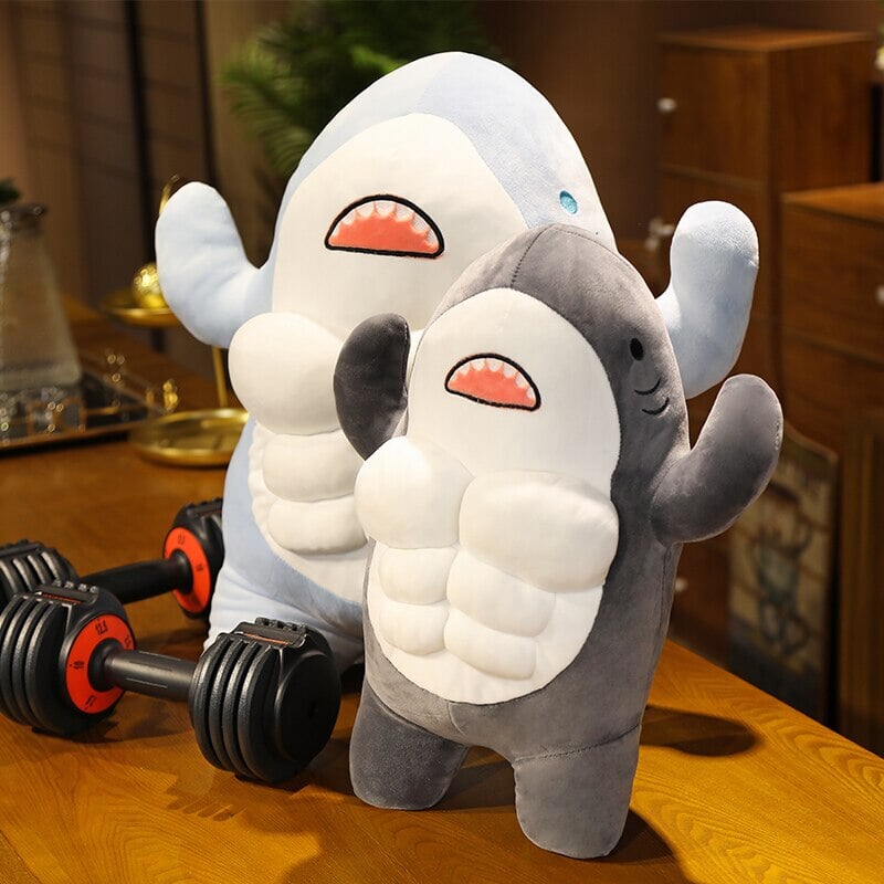 Cute Muscle Shark Plushies | NEW