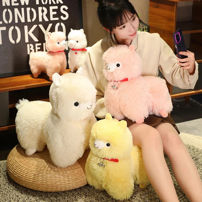 Fluffy Alpaca Llama Plushies with Bell