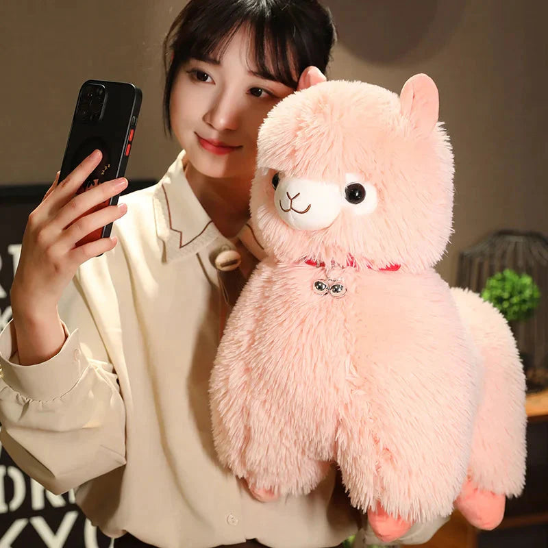 Fluffy Alpaca Llama Plushies with Bell