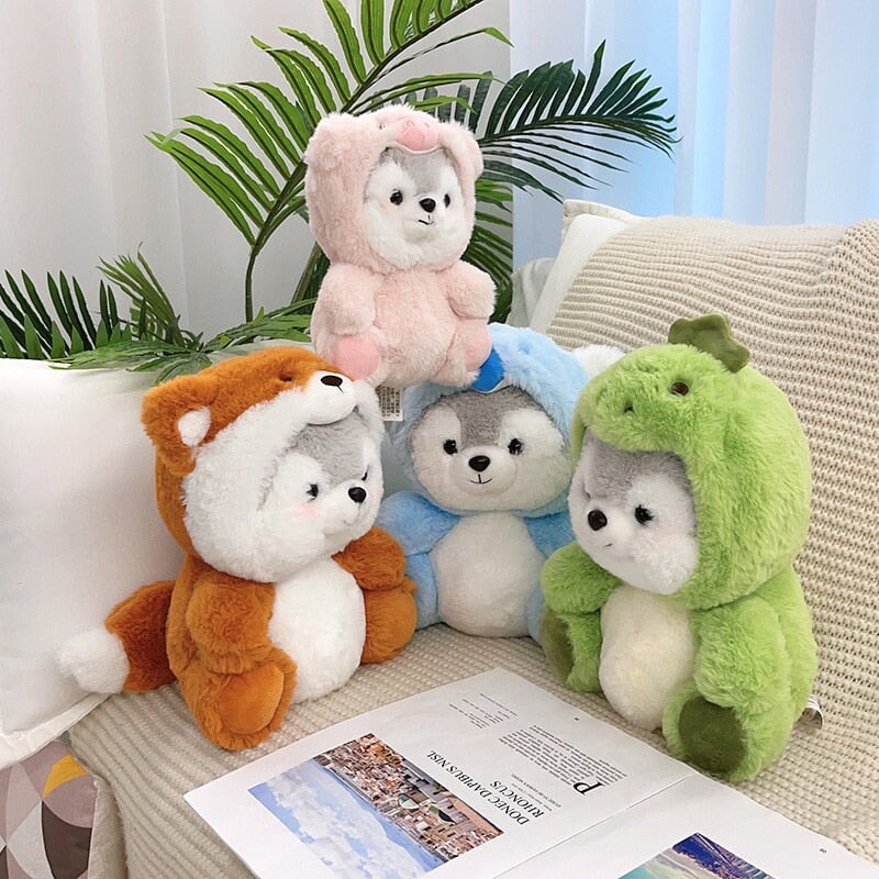 Fluffy Husky Plushie Squad
