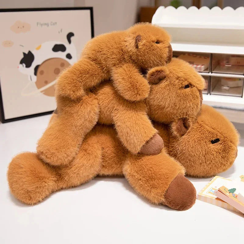 Fluffy Laying Animal Family Plushies