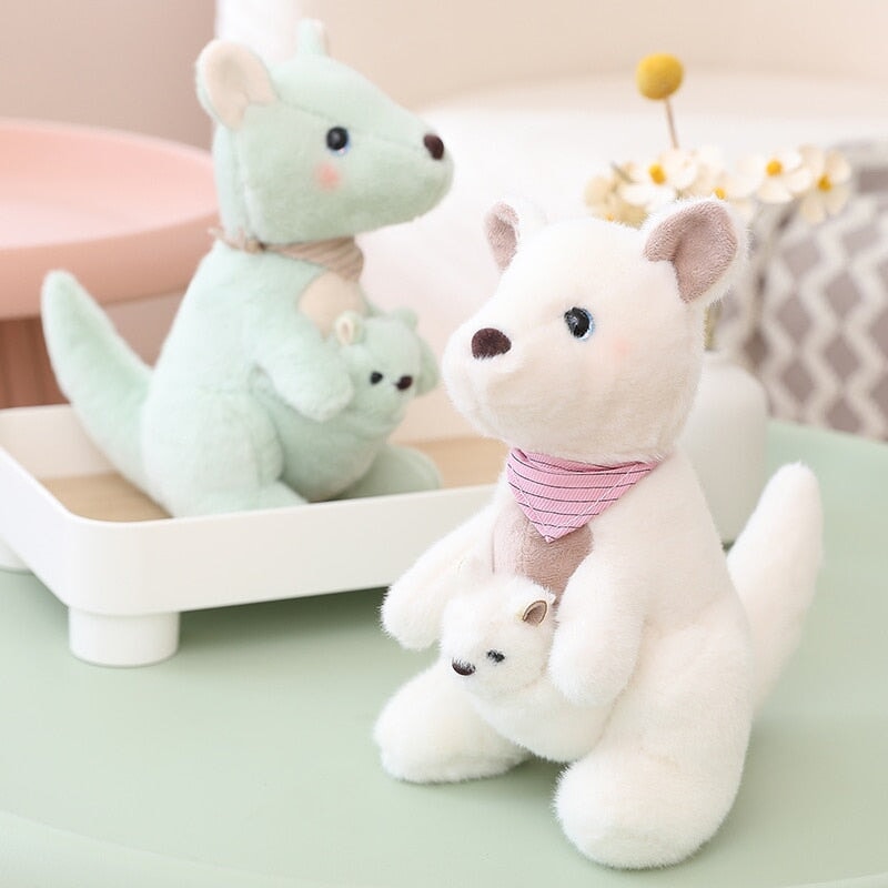 Fluffy Mother & Baby Kangaroo Plushie
