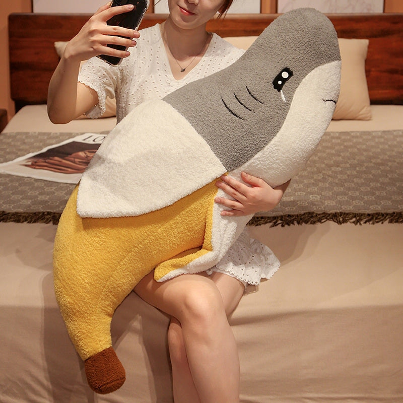 Fluffy Shark Banana Plushie