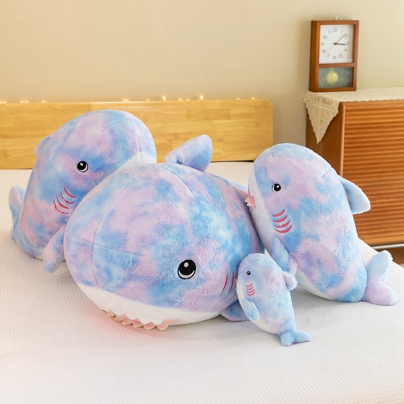 Fuzzy Rainbow Shark Plushie