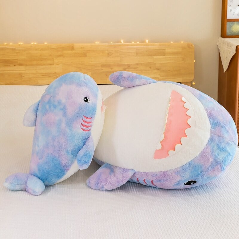 Fuzzy Rainbow Shark Plushie