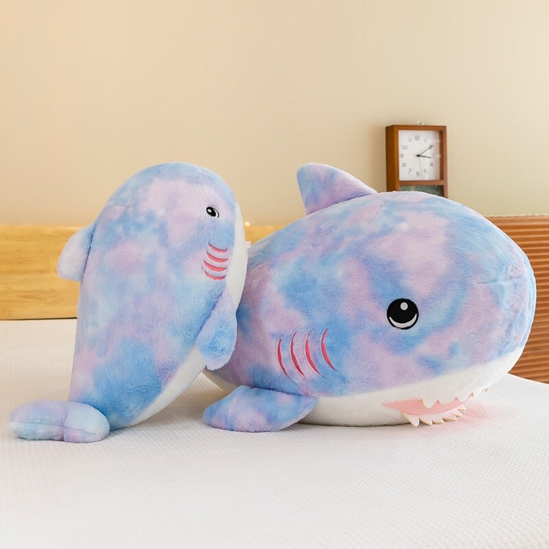 Fuzzy Rainbow Shark Plushie