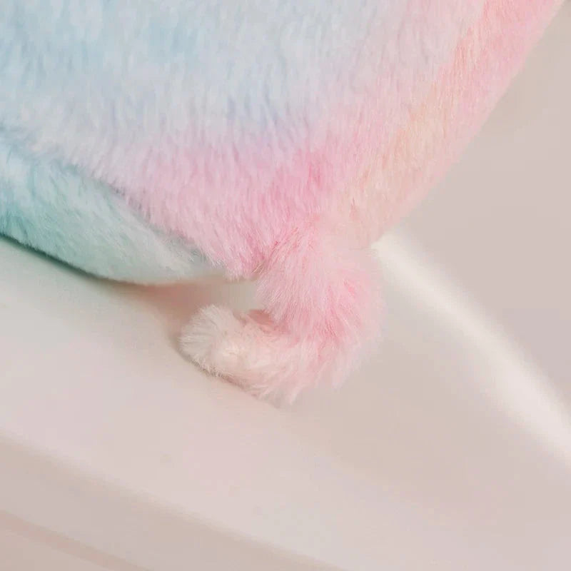 Galaxy Rainbow Pig Holding Shell Plushie