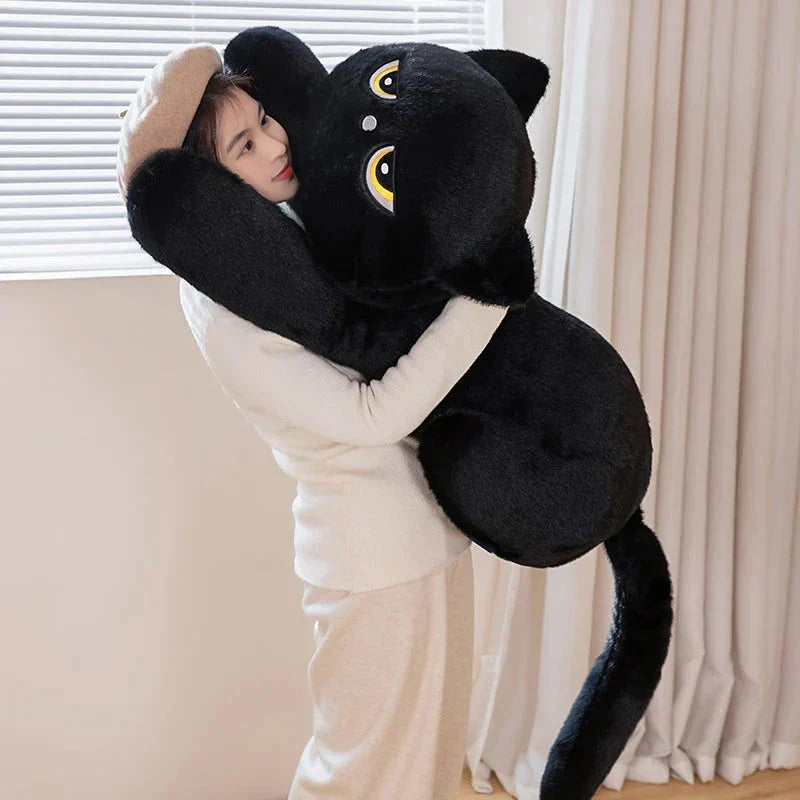 Giant Black Grey Cat Plushies