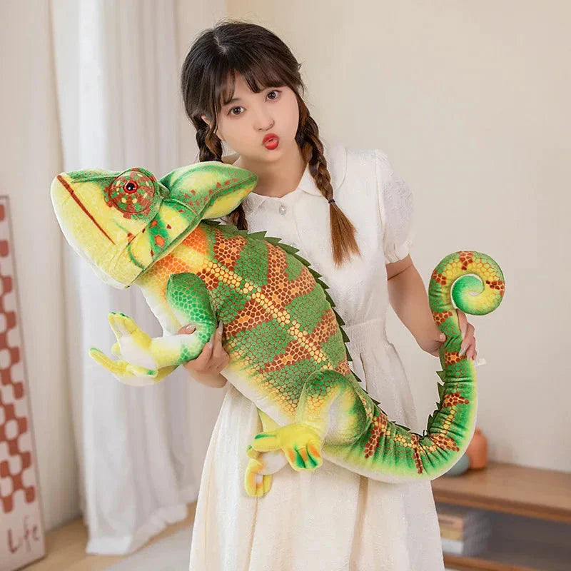 Giant Green Chameleon Plushie