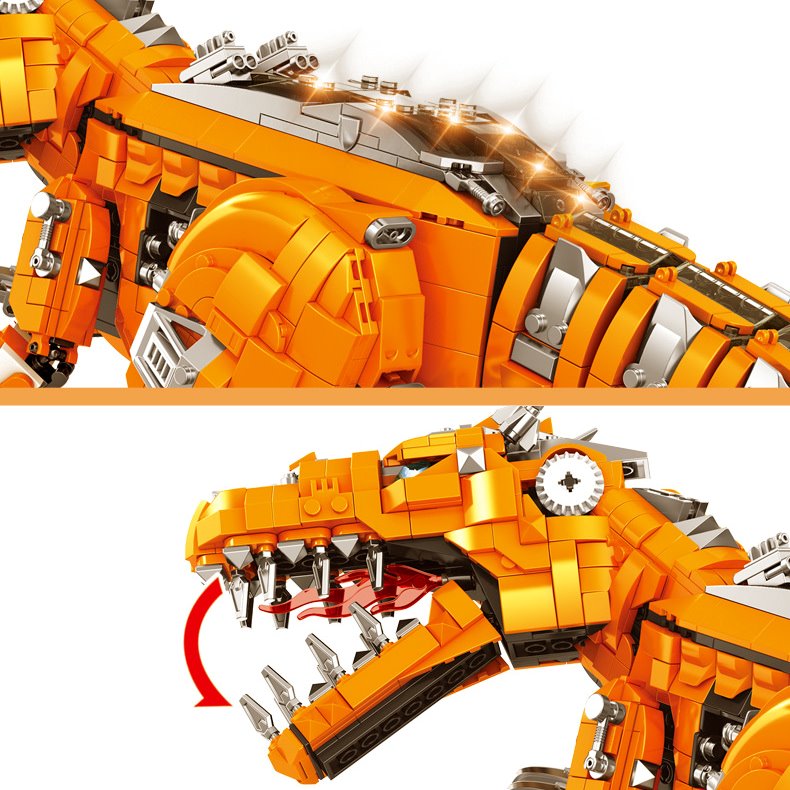 Golden Carnosaurus Building Blocks