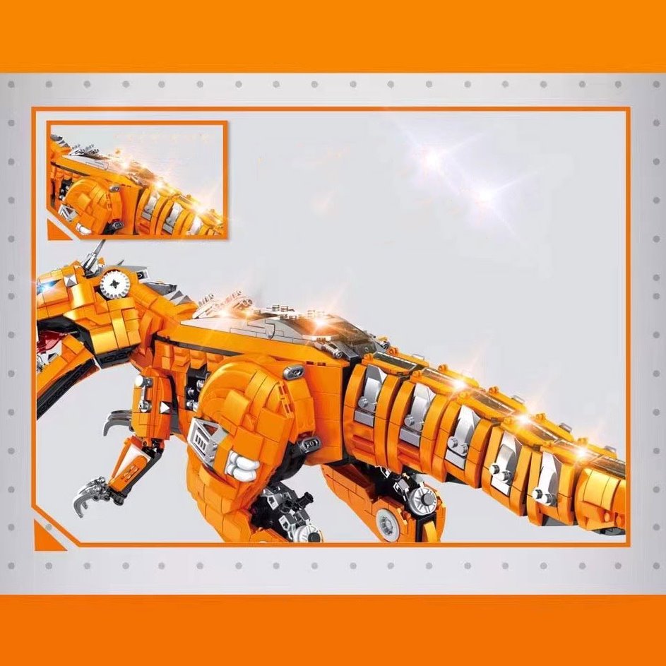 Golden Carnosaurus Building Blocks