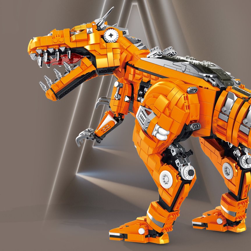 Golden Carnosaurus Building Blocks