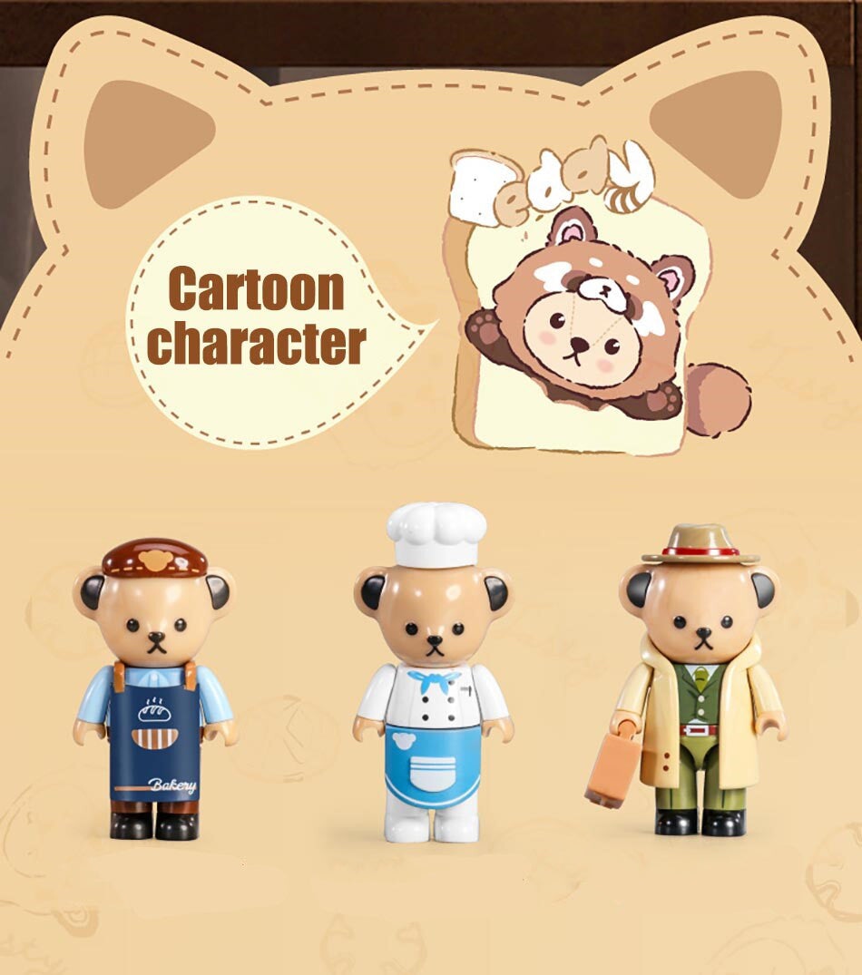 Honey Bear Cupcakes & Cookies Bakery Micro Building Blocks