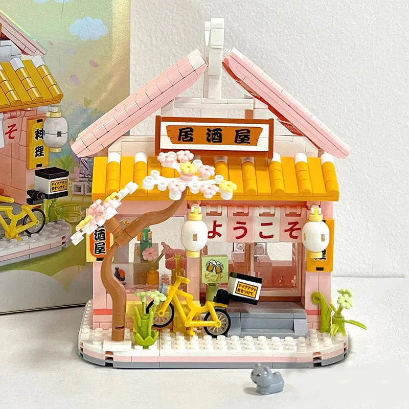Izakaya and Chashitsu Sakura Micro Building Blocks