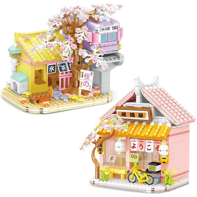 Izakaya and Chashitsu Sakura Micro Building Blocks