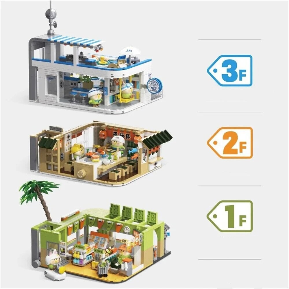 Japanese BeBe Shopping Mall Building Blocks Set