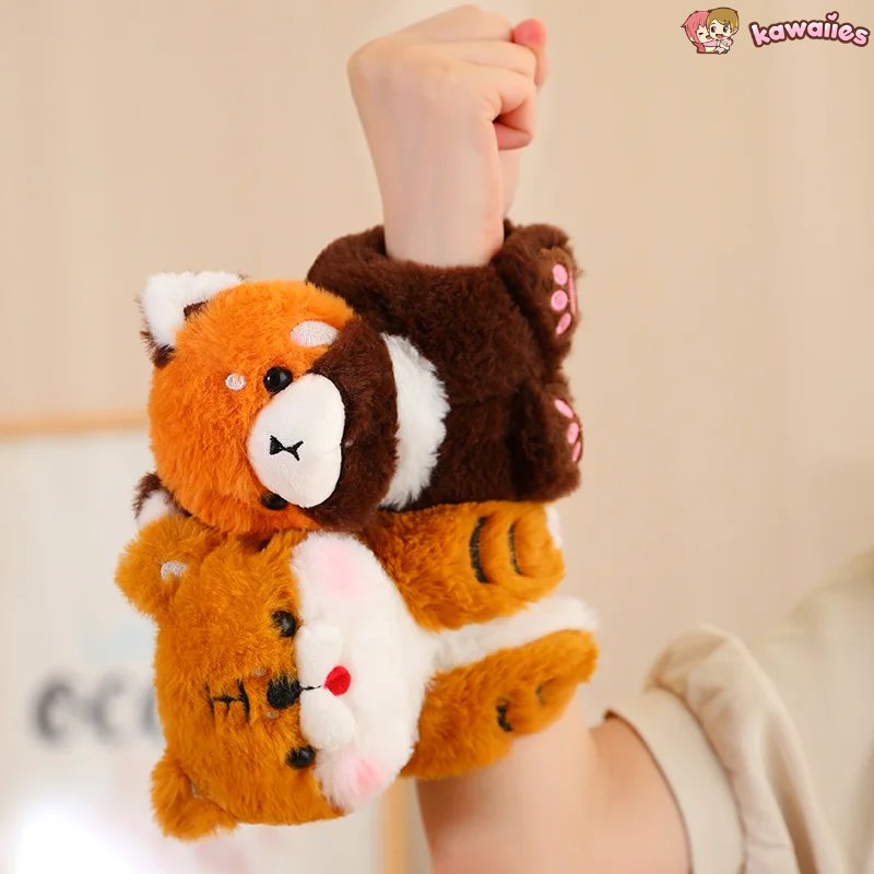Kawaii Animal Slap Snap Wrap Wristband Plushie Collection