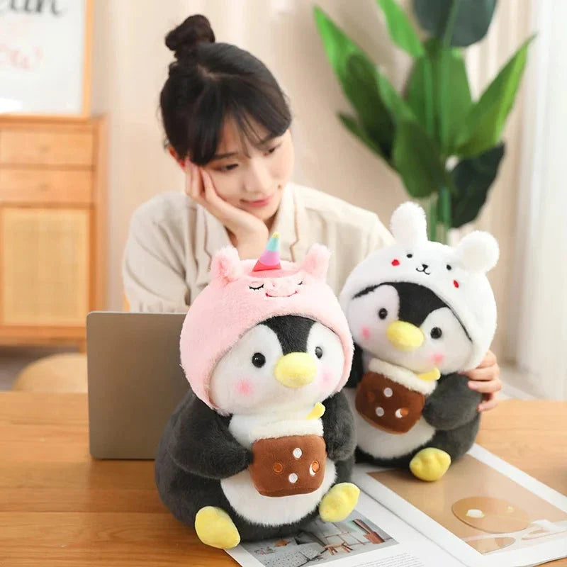 Kawaii Baby Penguin Plushies with Hats
