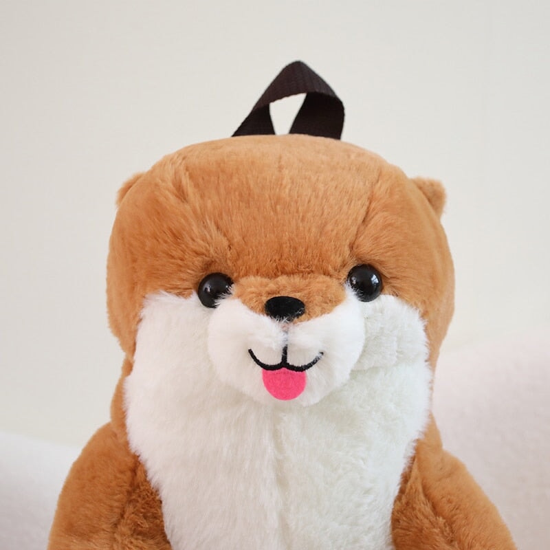 Kawaii Brown Otter Backpack Plushie