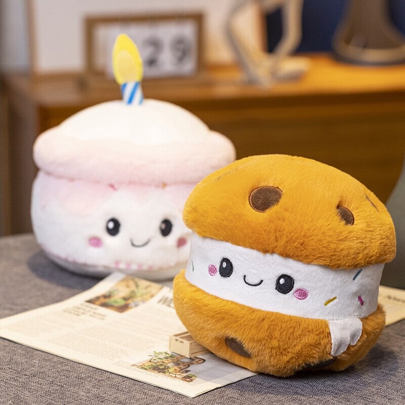 Kawaii Cake Plushie Strawberry Fruit Muffin Bakery Plushies
