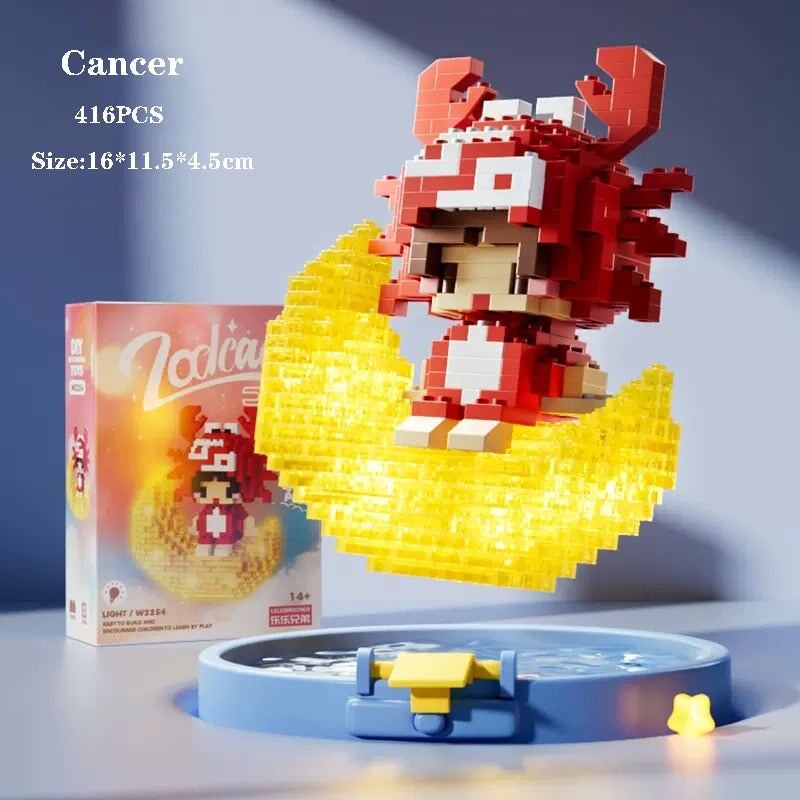 Kawaii Chibi Moon Zodiac Star Constellations Nano Building Blocks