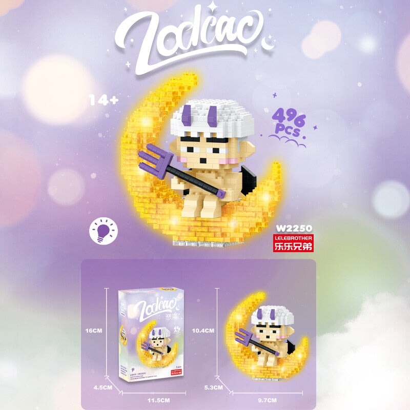 Kawaii Chibi Moon Zodiac Star Constellations Nano Building Blocks