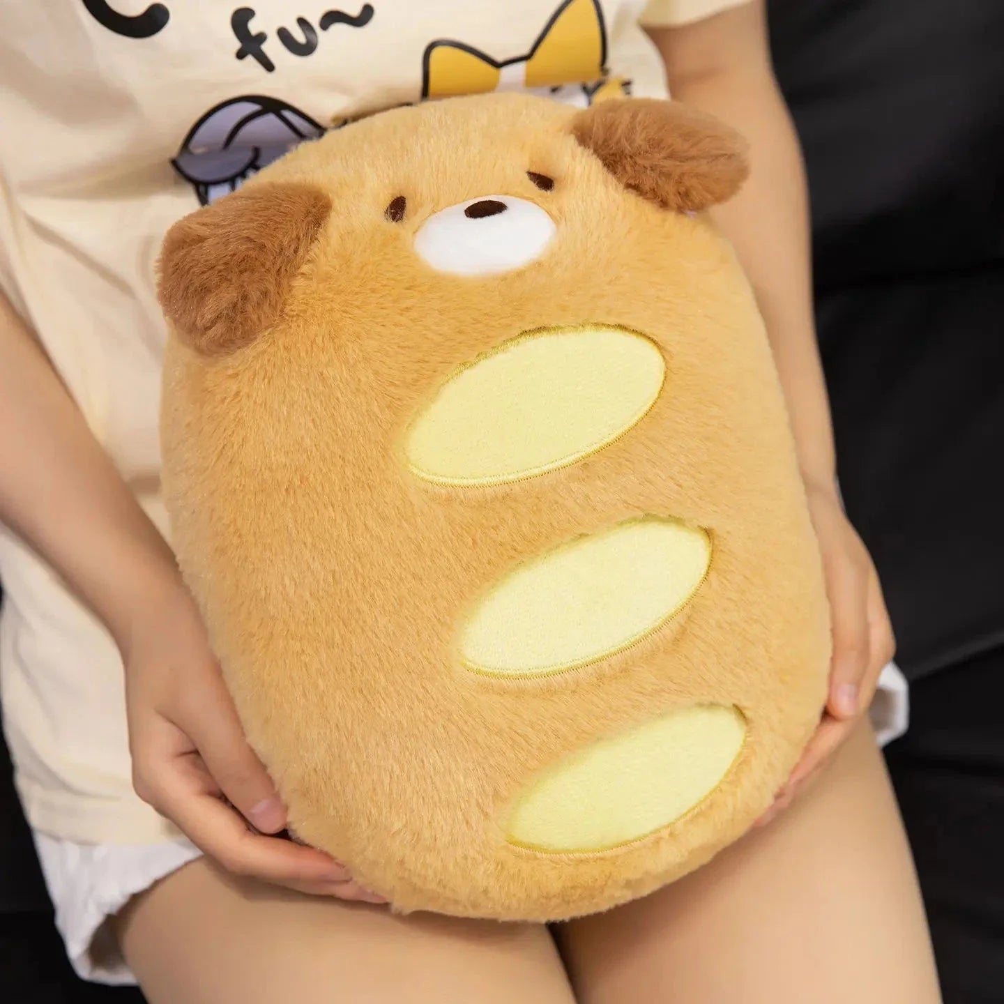 Kawaii Dog Bread Baguette Plushie