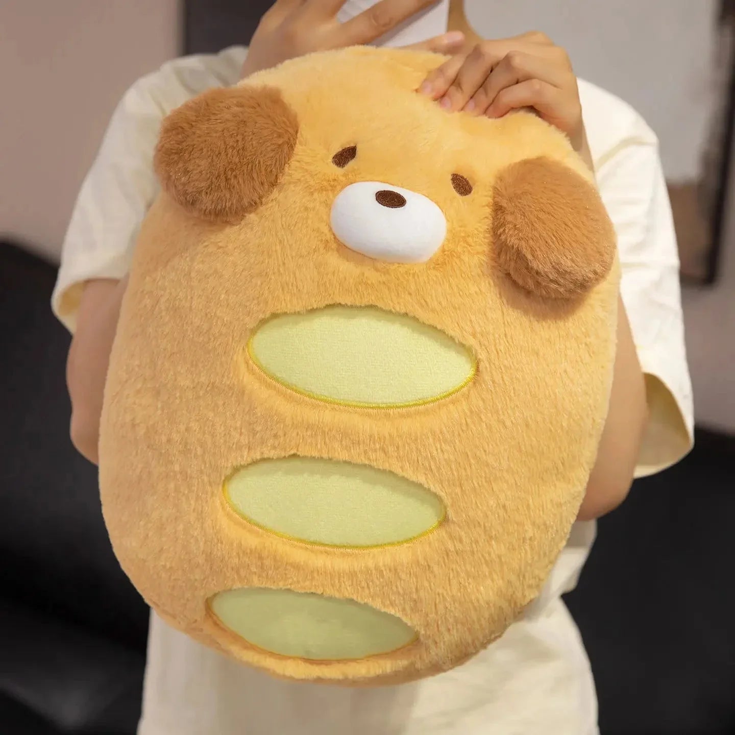Kawaii Dog Bread Baguette Plushie