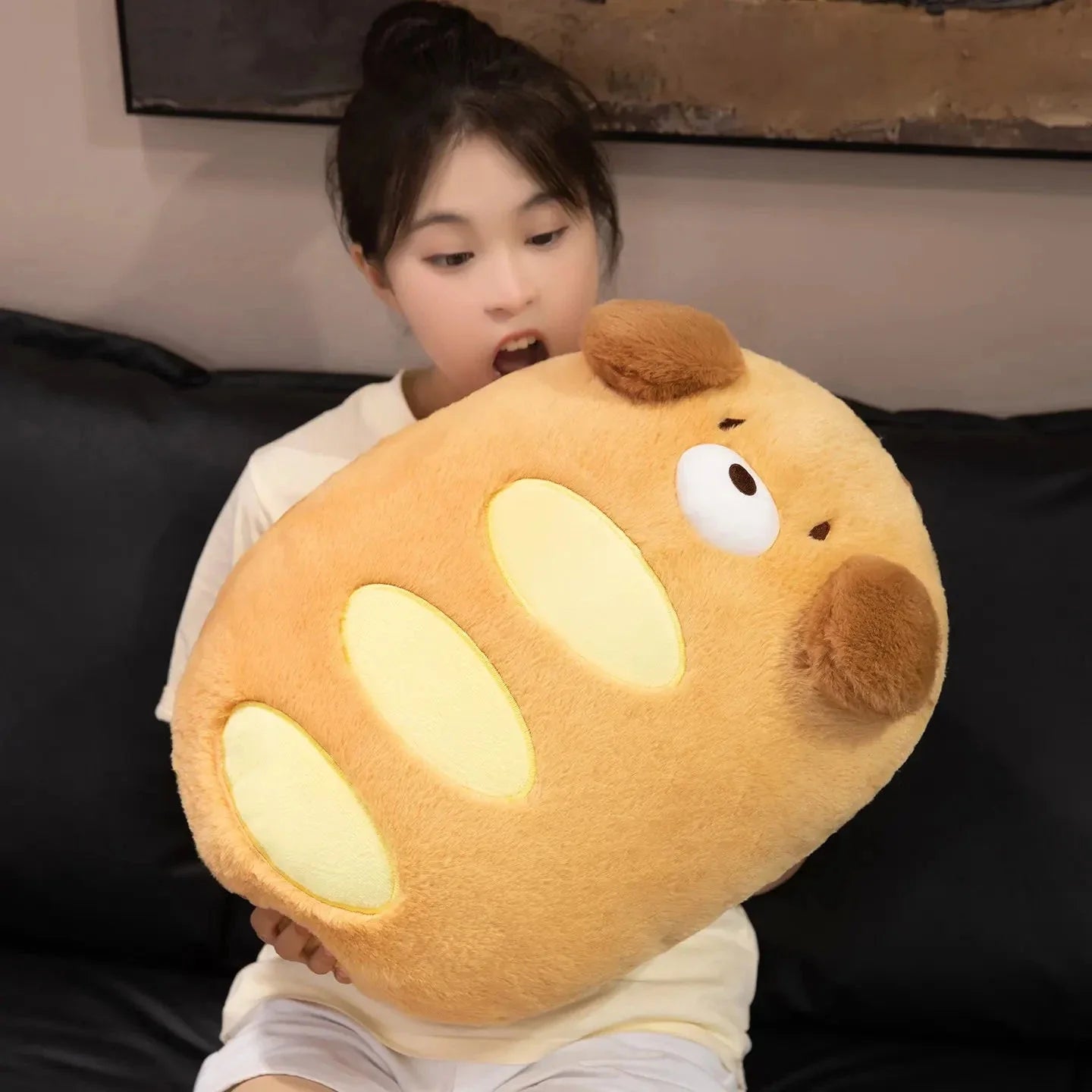 Kawaii Dog Bread Baguette Plushie