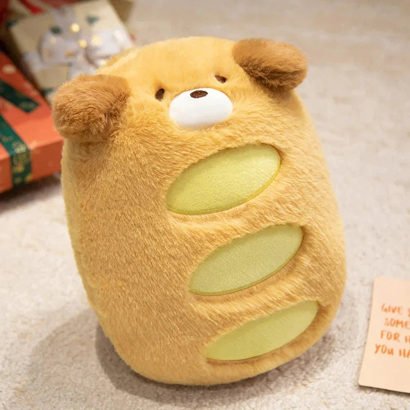 Kawaii Dog Bread Baguette Plushie