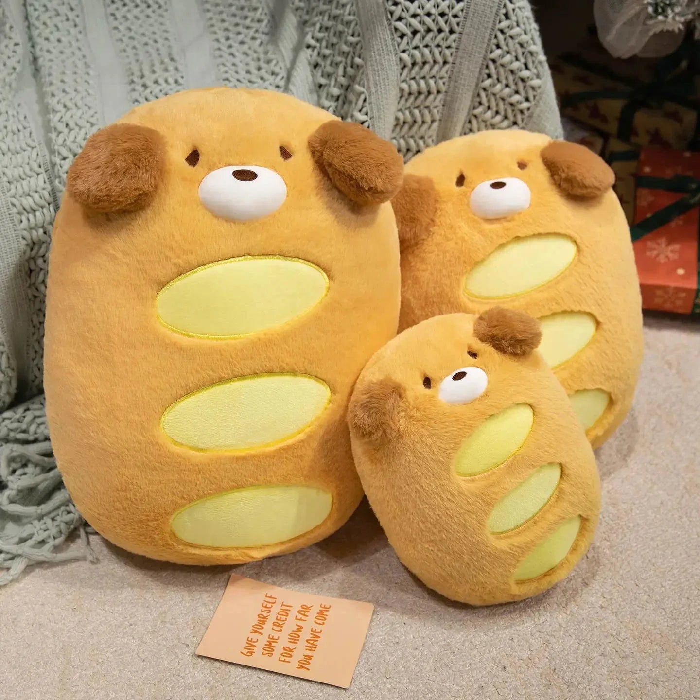 Kawaii Dog Bread Baguette Plushie
