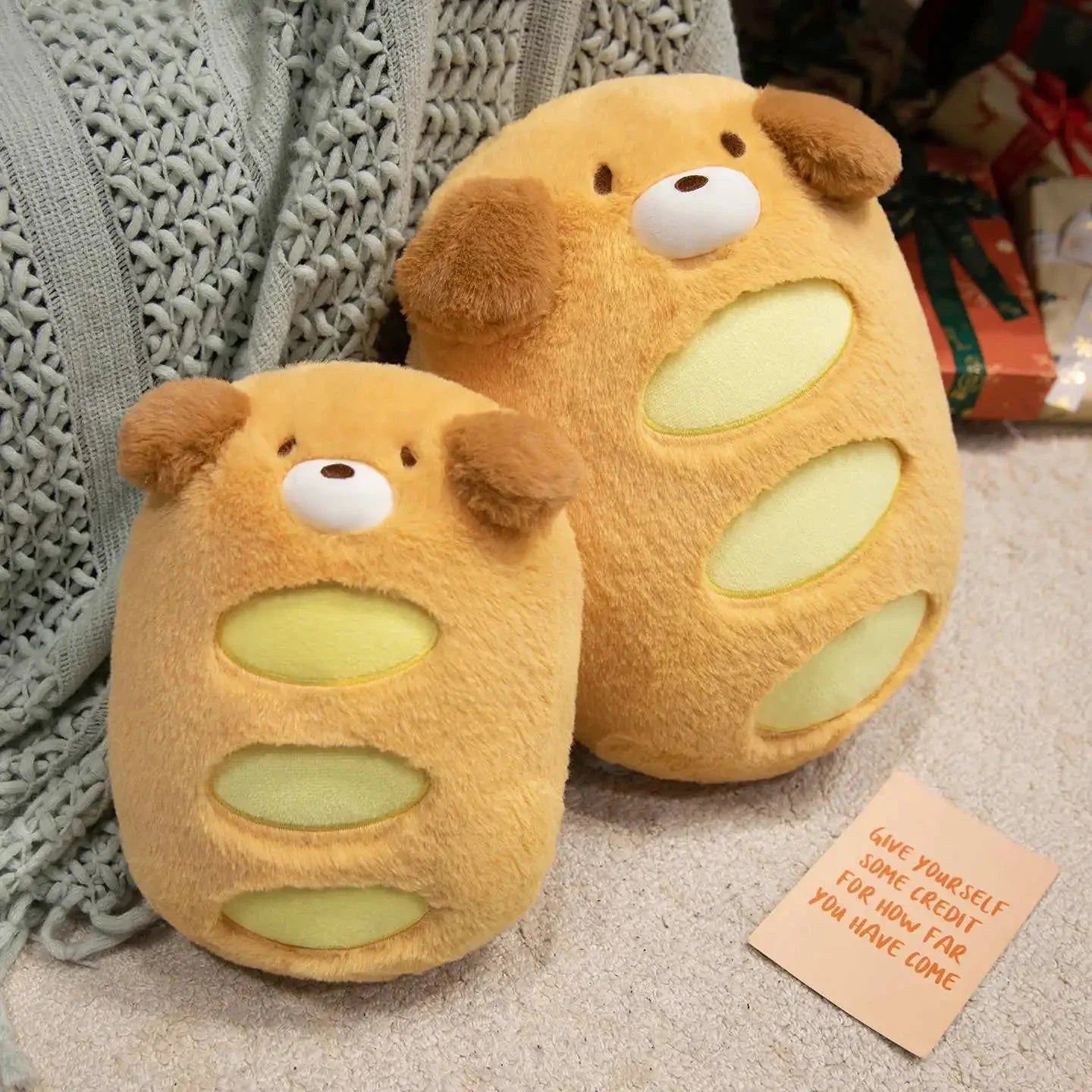 Kawaii Dog Bread Baguette Plushie