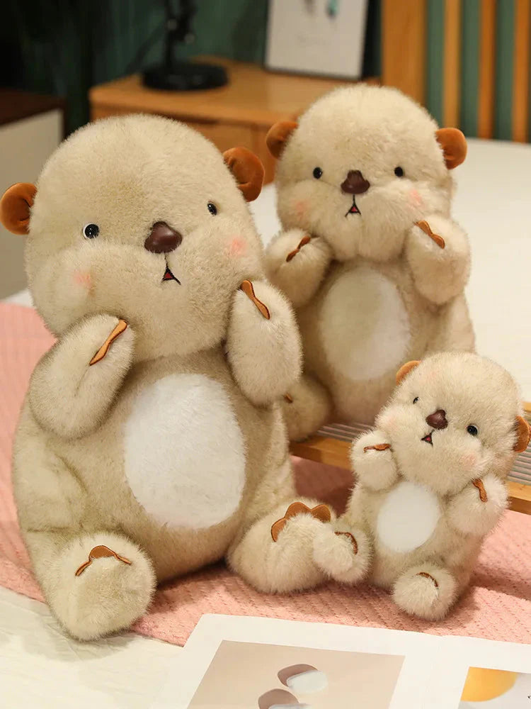 Kawaii Fluffy Blushing Otter Plushie