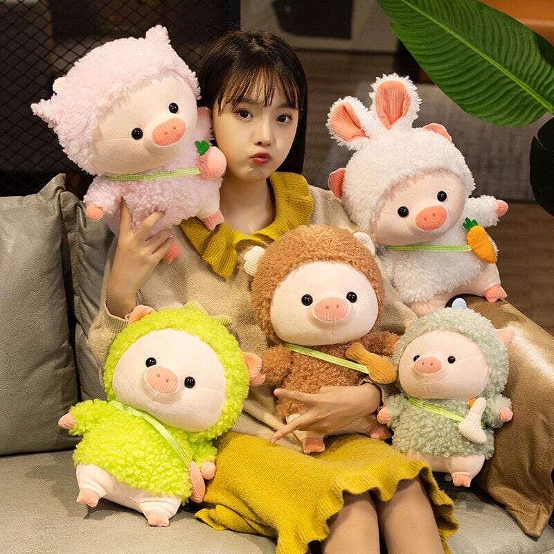 Kawaii Fluffy Cosplay Piggy Plushies