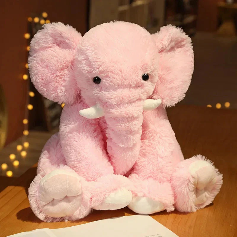 Kawaii Fluffy Elephant Plush Family