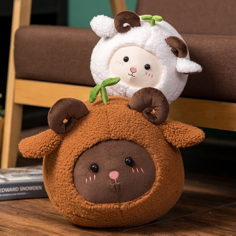 Kawaii Fluffy Sheep Goat Ram Plushie