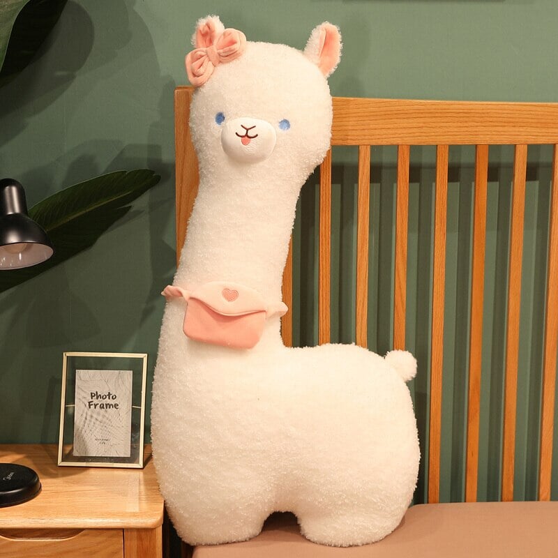 Kawaii Fluffy White Pancake Alpaca Plushie