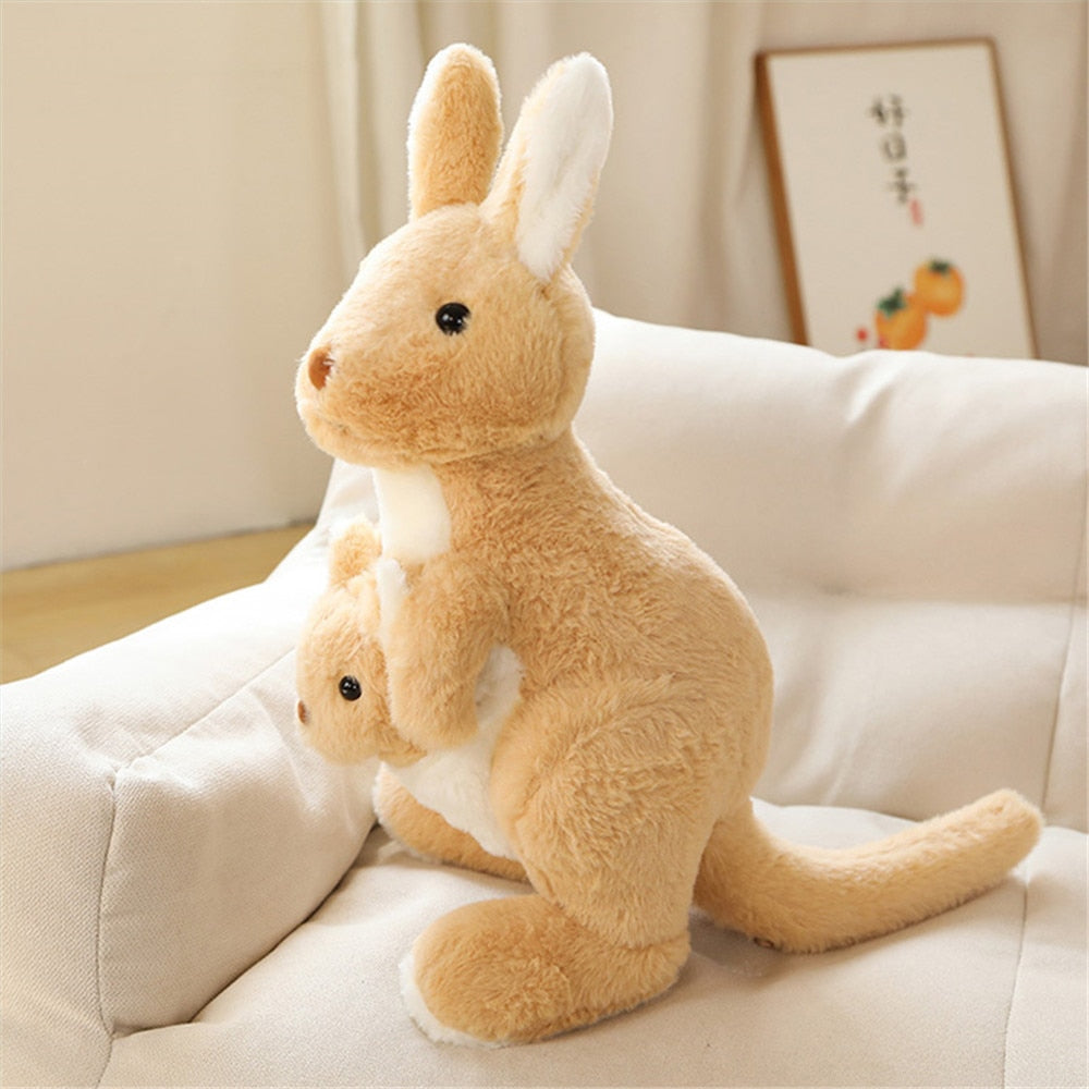Kawaii Kangaroo Mama Papa and Baby Plushie