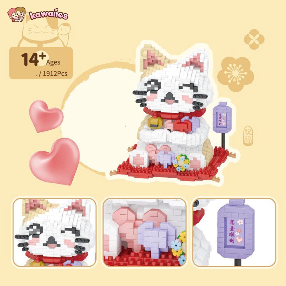 Kawaii Lucky Fortune Cat Nano Building Sets