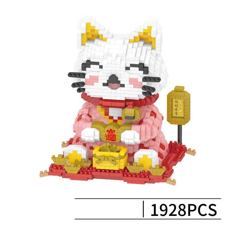 Kawaii Lucky Fortune Cat Nano Building Sets
