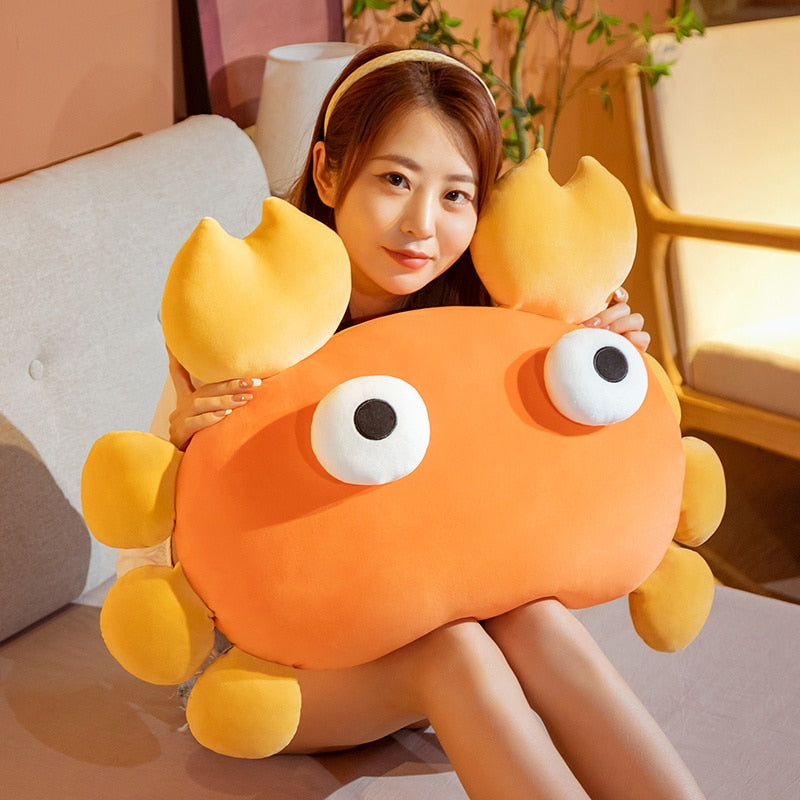 Kawaii Orange Crab & Lobster Plushie