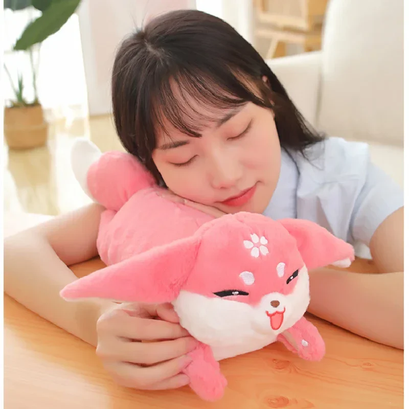 Kawaii Pink Fox Sakura Plushie