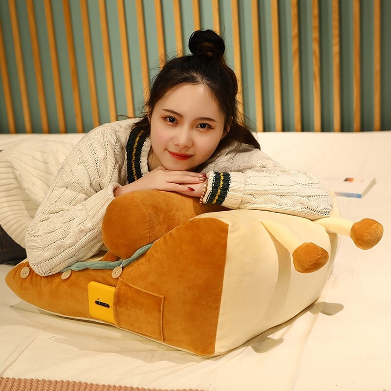 Kawaii Toasted Bread Back Support Plushie
