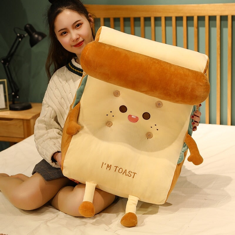 Kawaii Toasted Bread Back Support Plushie