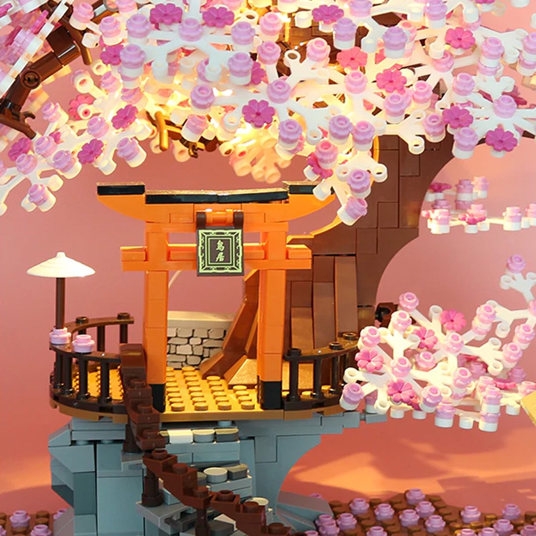 Romantic Light Up Japanese Cherry Blossom Tree Building Sets | Special Edition