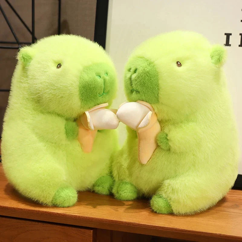 Lime Green Capybara Banana Plush