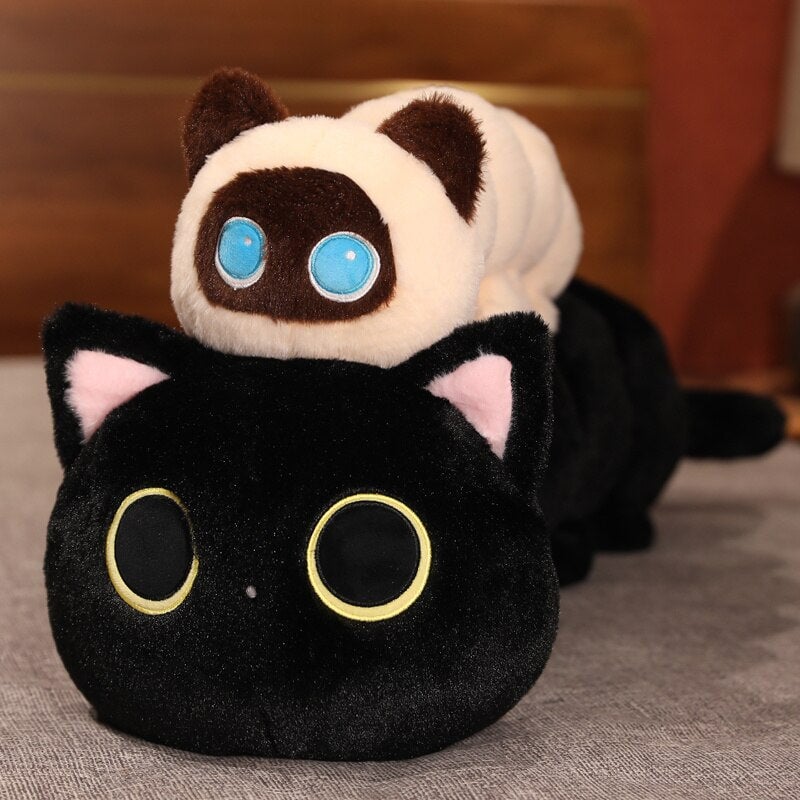 Long Fluffy Cat Caterpillar Plushies